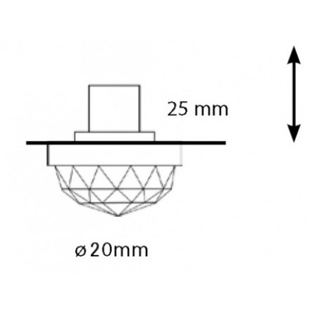 Хрустальный светильник Cariitti CR-20 Led, хром IP67 арт. 1545186