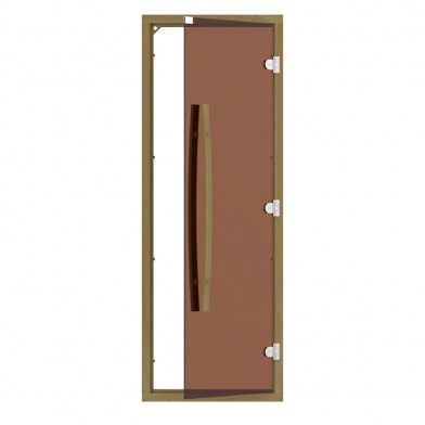 Дверь SAWO 690х1890, стекло бронза, коробка КЕДР, с порогом, универсальная