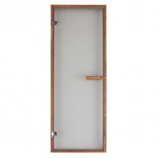 Дверь PREMIO, стекло сатин (матовая) с рисунком, коробка ДУБ