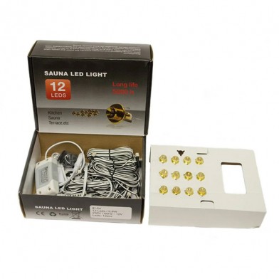 Комплект подсветки полков LED energie 12 точек, золото