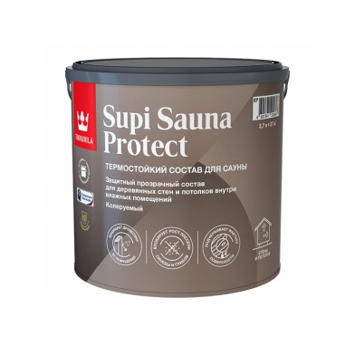 Защитный состав Tikkurila Supi Sauna Protect EP для стен и потолков в бане и сауне п/мат