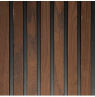 Дизайнерские реечные панели Hedonism wood Noire Thermo  (черная основа),  2550х385 мм