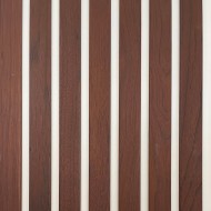 Дизайнерские реечные панели Hedonism wood Noire Thermo  (белая основа),  2550х385 мм