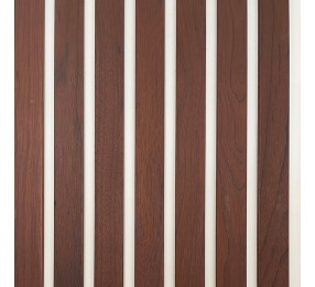 Дизайнерские реечные панели Hedonism wood Noire Thermo  (белая основа),  2550х385 мм