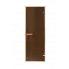 Дверь PREMIO, стекло - матовая бронза, коробка ДУБ