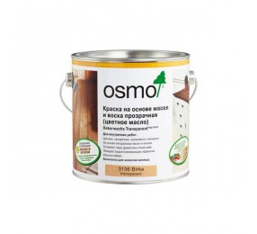 Цветное прозрачное масло Osmo Dekorwachs Transparente 3136 (Береза)