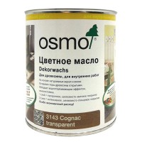Цветное прозрачное масло Osmo Dekorwachs Transparente 3143 (Коньяк)