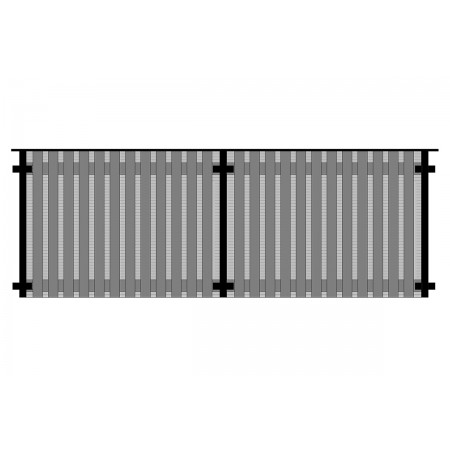Деревянный забор Scandic «Шахматы», длина секции 2,0 м