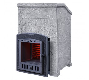 Чугунная печь для бани Техно Лит Гром 30 (П2) с облицовкой Президент (Талькомагнезит)