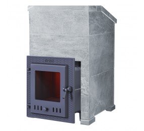 Чугунная печь для бани Техно Лит Гроза 18 (М) с облицовкой Президент (Талькохлорит)