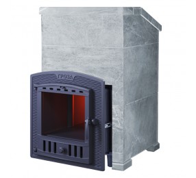 Чугунная печь для бани Техно Лит Гроза 24 (П2) с облицовкой Президент (Талькохлорит)