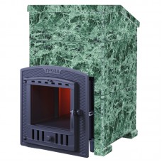 Чугунная печь для бани Техно Лит Гроза 24 (П2) с облицовкой Президент (Змеевик)