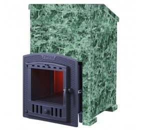 Чугунная печь для бани Техно Лит Гроза 24 (П2) с облицовкой Президент (Змеевик)