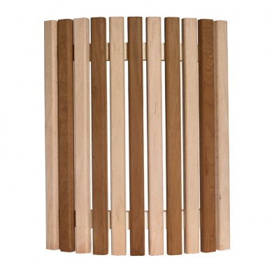 Абажур угловой из ольхи и термо-ольхи, 40 см, выпуклый