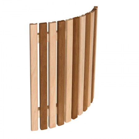 Абажур угловой из ольхи и термо-ольхи, 40 см, выпуклый