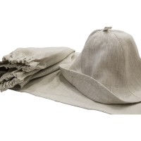 Подарочный набор «Натюрель» №3, 100% лён: килт, шапка и рукавица