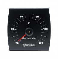 Термометр PREMIO алюминиевый, цвет чёрный, арт. AP-097BW