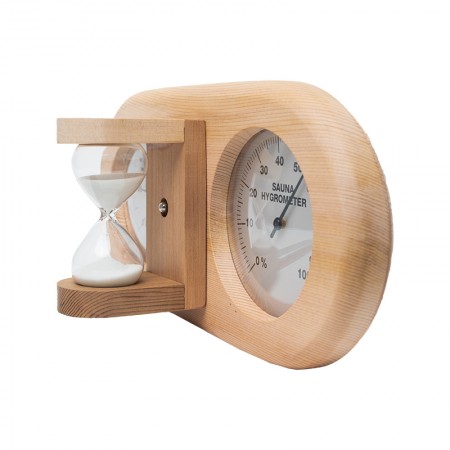 Термогигрометр PREMIO с песочными часами (сосна), арт. AP-006BW-02