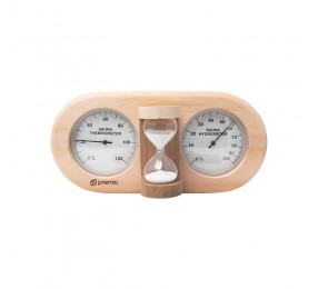 Термогигрометр PREMIO с песочными часами (сосна), арт. AP-006BW-02
