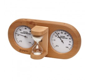 Термогигрометр PREMIO с песочными часами (кедр канадский), арт. AP-032BW-02