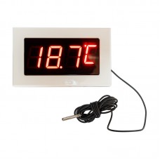 Термометр PREMIO выносной электронный, прямоугольный, пластик