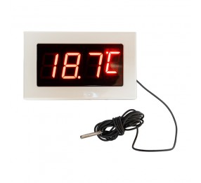 Термометр PREMIO выносной электронный, прямоугольный, пластик