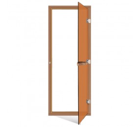 Дверь SAWO 690х1890, стекло бронза, коробка КЕДР, с порогом 