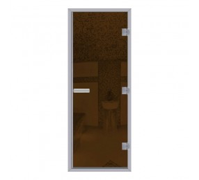 Дверь AKMA 60G для турeцкой парной, 690x1890 , cтекло - бронза, алюминий