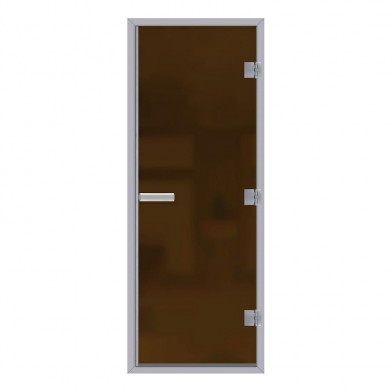 Дверь AKMA 60G для турeцкой парной, 690x1890 , cтекло - матовая бронза, алюминий