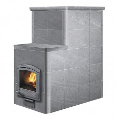Дровяная печь Grinion с выносной топкой Tulikivi для бани по-серому