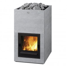 Дровяная печь Hile Tulikivi для бани и сауны по-белому