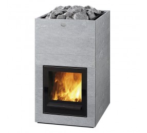 Дровяная печь Hile Tulikivi для бани и сауны по-белому