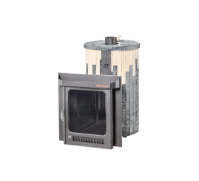 Печь для бани Ферингер Оптима в облицовке Пироксенит+Окаменевшее дерево