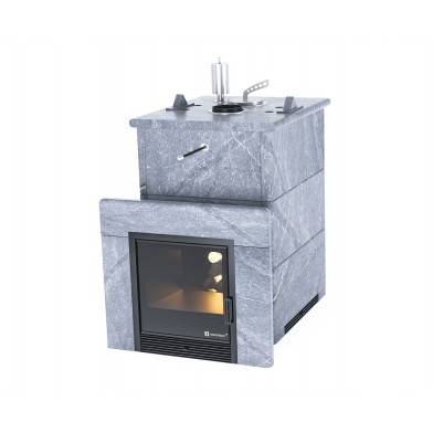 Дровяная печь Изистим (EASYSTEAM) Анапа в облицовке Талькохлорит