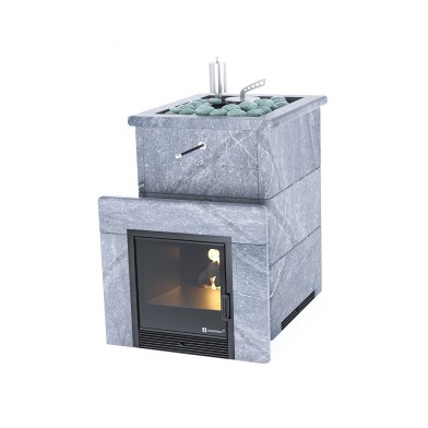 Дровяная печь Изистим (EASYSTEAM) Анапа в облицовке Талькохлорит 