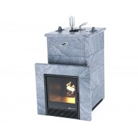 Дровяная печь Изистим (EASYSTEAM) Сочи в облицовке Талькохлорит