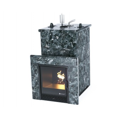 Дровяная печь Изистим (EASYSTEAM) Сочи в облицовке Пироксенит