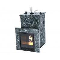Дровяная печь Изистим (EASYSTEAM) Сочи M2 в облицовке Пироксенит