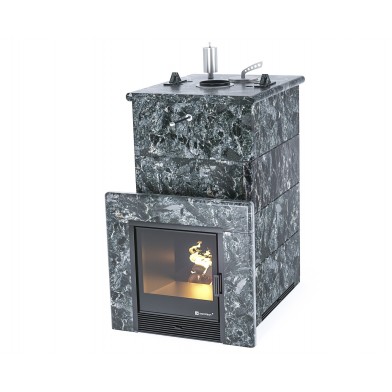 Дровяная печь Изистим (EASYSTEAM) Геленджик в облицовке Пироксенит