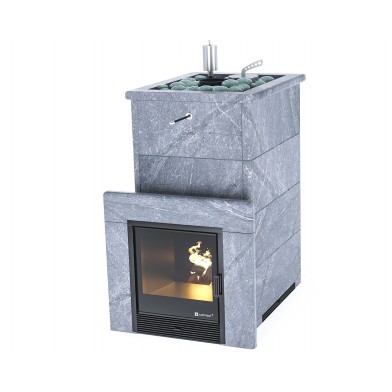 Дровяная печь Изистим (EASYSTEAM) Геленджик в облицовке Талькохлорит