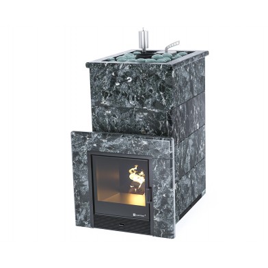 Дровяная печь Изистим (EASYSTEAM) Геленджик в облицовке Пироксенит