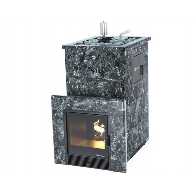 Дровяная печь Изистим (EASYSTEAM) Геленджик М2 в облицовке Пироксенит