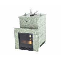 Дровяная печь Изистим (EASYSTEAM) Анапа в облицовке Жадеит
