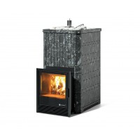 Дровяная печь Изистим (EASYSTEAM) Южная 22 в облицовке Пироксенит