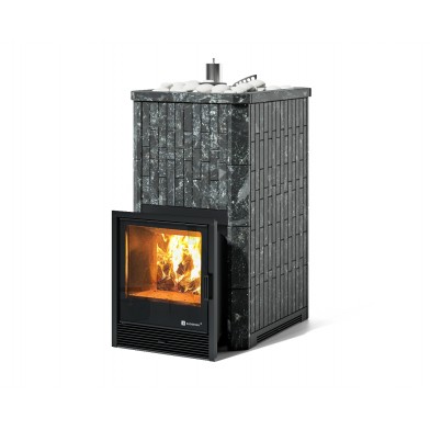 Дровяная печь Изистим (EASYSTEAM) Южная 22 в облицовке Пироксенит