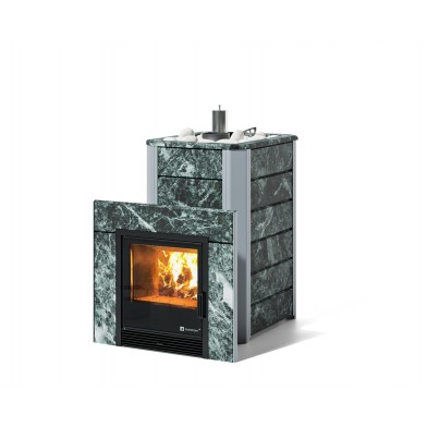 Дровяная печь Изистим (EASYSTEAM) Ялта 25 в облицовке Змеевик