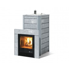 Дровяная печь Изистим (EASYSTEAM) Ялта 40 в облицовке Талькохлорит