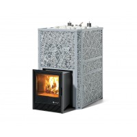 Дровяная печь Изистим (EASYSTEAM) Ялта 60 К в облицовке «Модерн серый»