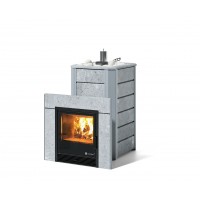 Дровяная печь Изистим (EASYSTEAM) Ялта 15 К в облицовке Талькохлорит