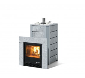 Дровяная печь Изистим (EASYSTEAM) Ялта 15 К в облицовке Талькохлорит